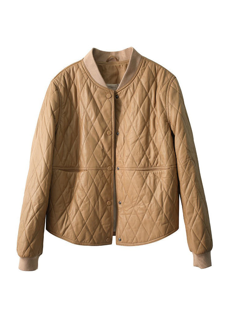 Elegant Yellow Stand Collar Patchwork Button Plaid Parka Long Sleeve - Down Jackets - DYAVOR®