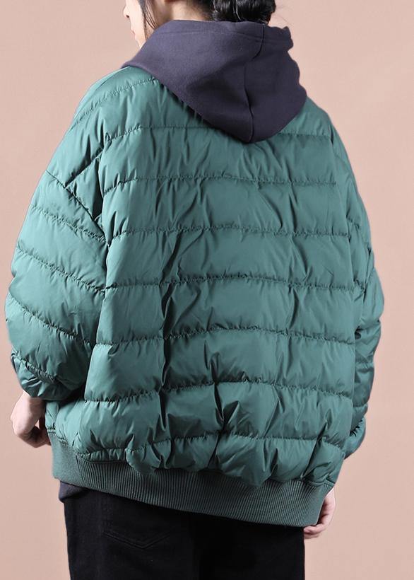 Elegant green down coat winter plus size down jacket Large pockets Elegant Jackets - - DYAVOR®