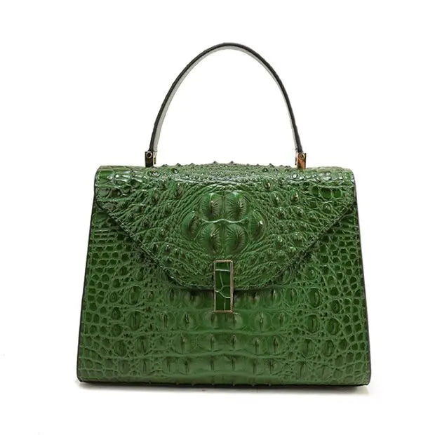 Embossed Pattern Leather Tote Handbag - Hand Made - DYAVOR®