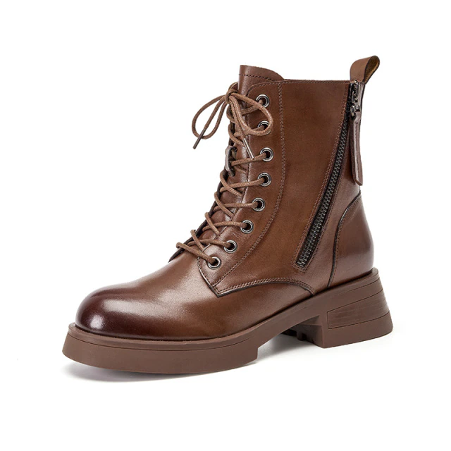 Erin Women's Leather Black Boots - Boots - DYAVOR®