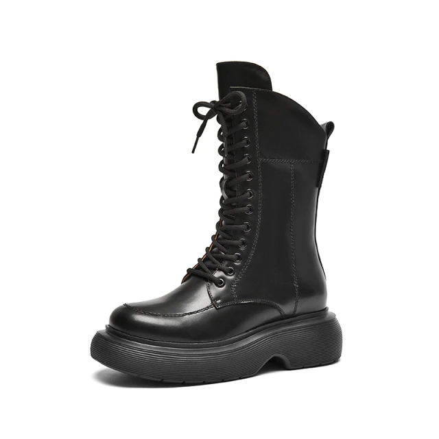 Faiva Women's Leather Platform Boots - Boots - DYAVOR®