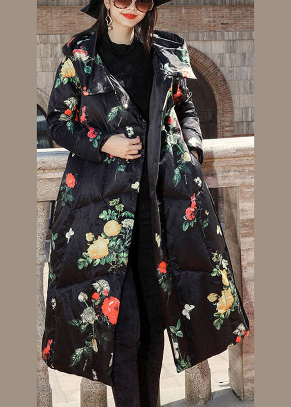 Fashion Elegant Print Oriental Winter Long Puffer Jackets Duck Down Coat - Down Jackets - DYAVOR®