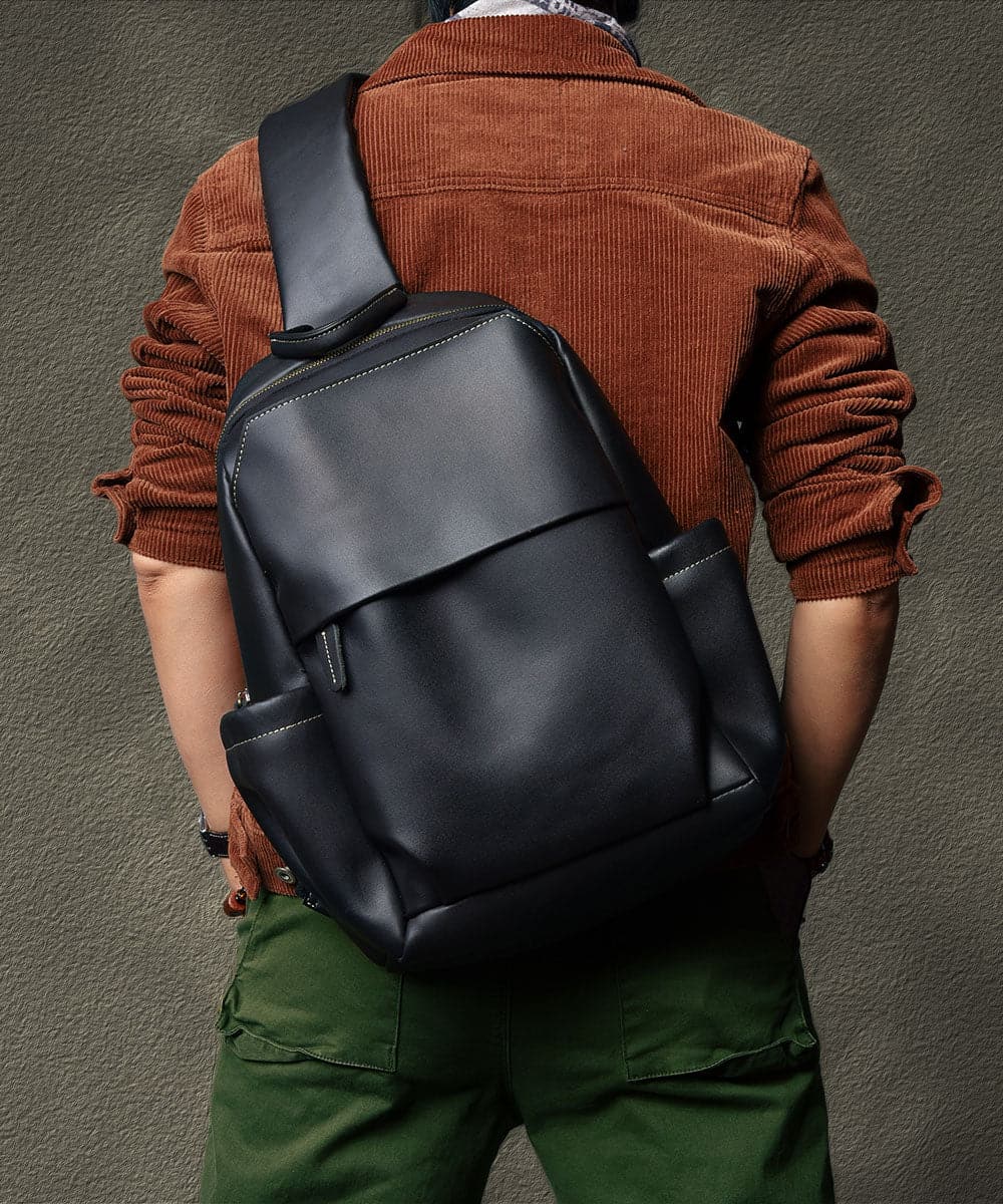 Fashion Brown Calf Leather Man's Backpack Bag - Handbags - DYAVOR®