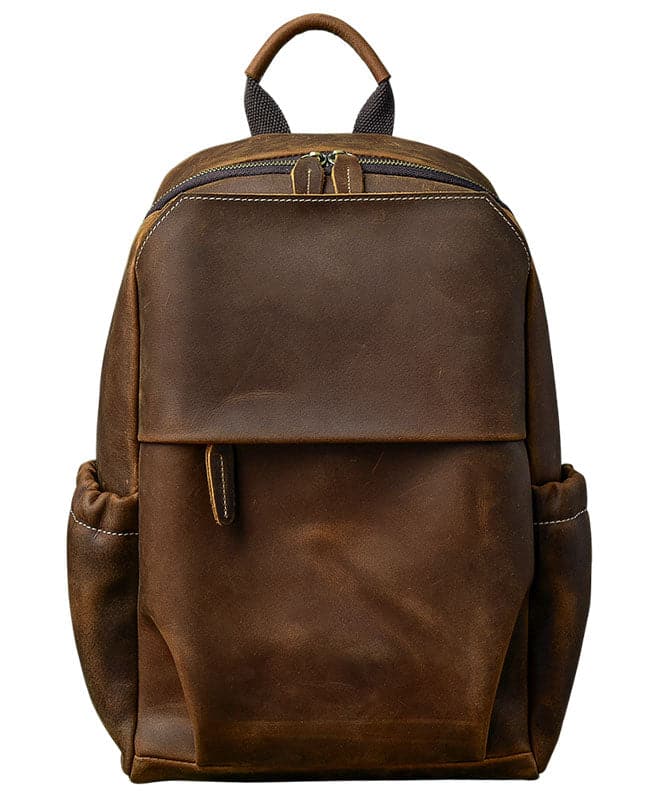 Fashion Brown Calf Leather Man's Backpack Bag - Handbags - DYAVOR®