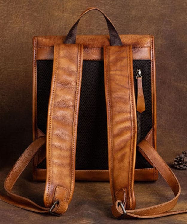 Fashion Brown Versatile Paitings Calf Leather Backpack Bag - Backpack Bag - DYAVOR®