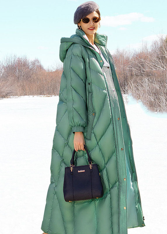 Fashion Light Green Hooded Thick Lengthen Duck Down Canada Goose Jacket Winter - Down Jackets - DYAVOR®