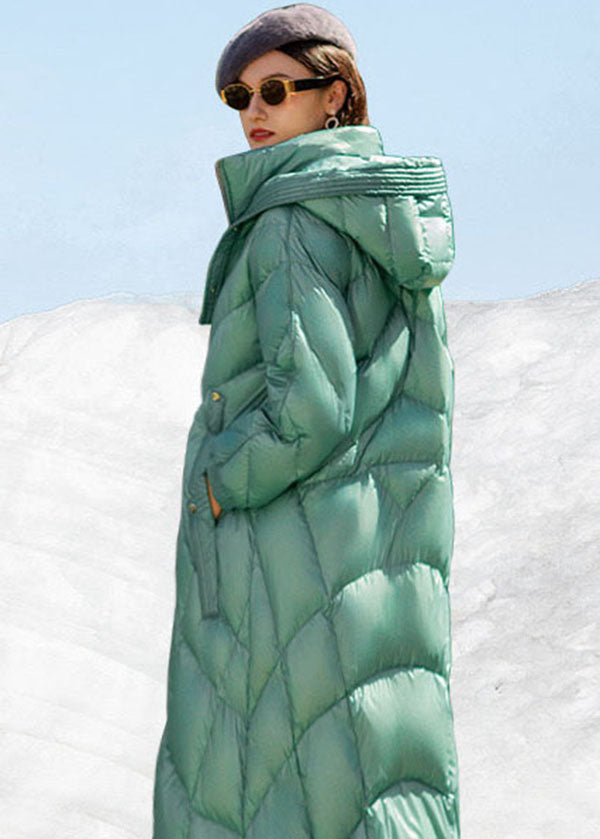 Fashion Light Green Hooded Thick Lengthen Duck Down Canada Goose Jacket Winter - Down Jackets - DYAVOR®