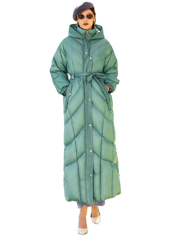 Fashion Light Green Hooded Thick Lengthen Duck Down Canada Goose Jacket Winter - Down Jackets - DYAVOR®