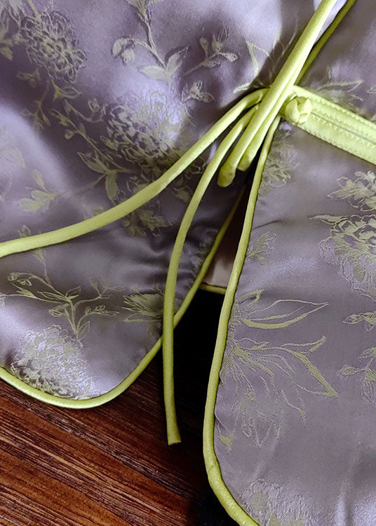 Fashion Purple Tasseled Jacquard Fine Cotton Filled Outwear Winter - Down Jackets - DYAVOR®