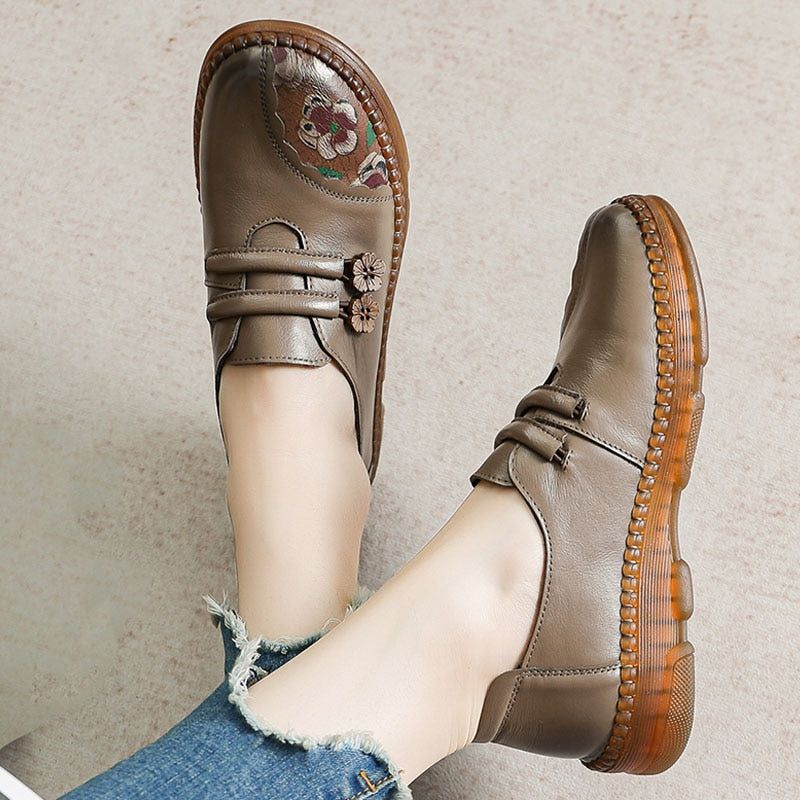 Fashion Women's Casual Shoes GCSPTY31 Leather Loafers Soft Comfortable Flats - Casual Shoes - DYAVOR®