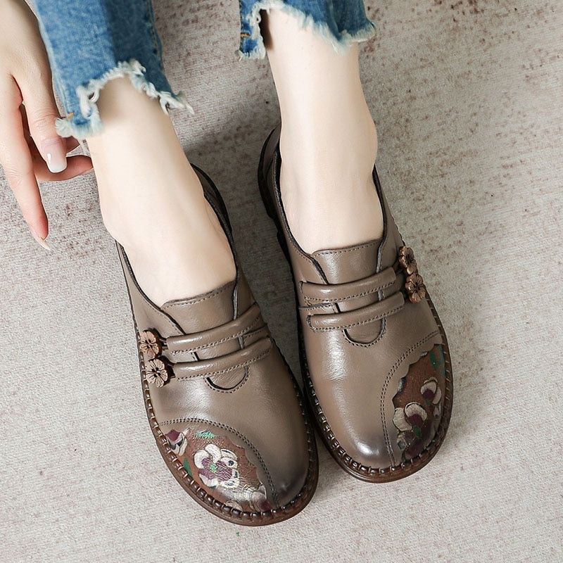Fashion Women's Casual Shoes GCSPTY31 Leather Loafers Soft Comfortable Flats - Casual Shoes - DYAVOR®