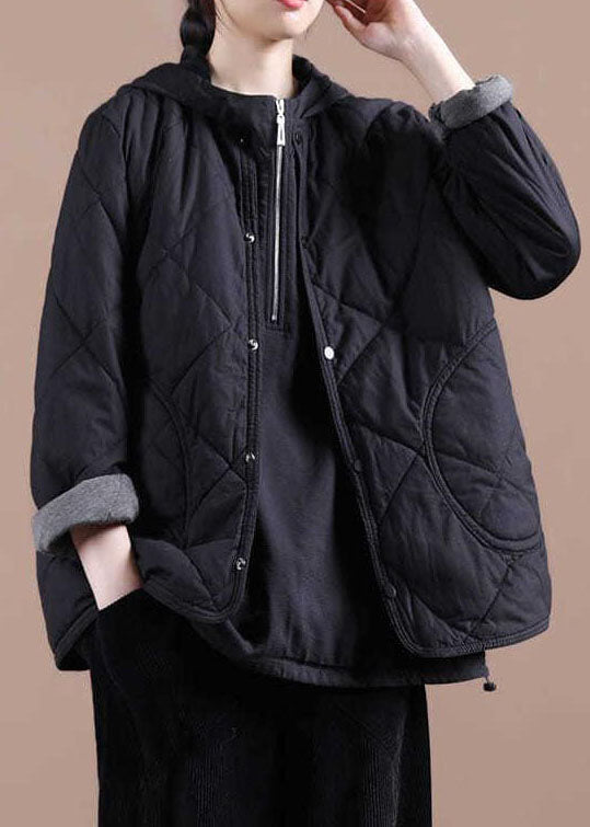 Fine Green Button Fine Cotton Filled Casual Winter Coats - Down Jackets - DYAVOR®