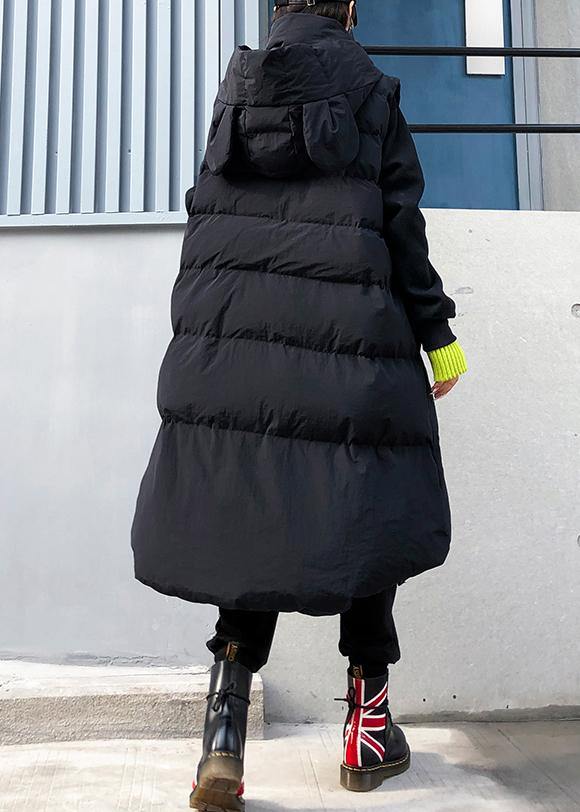 Fine plus size clothing winter jacket winter coats black hooded sleeveless Parkas for women - - DYAVOR®