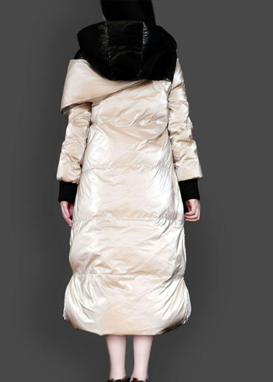 Fitted Khaki Cute hooded asymmetrical design Winter Duck Down Coats - Down Jackets - DYAVOR®