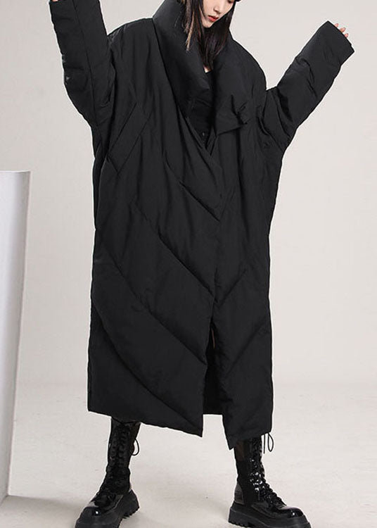 French Black Pockets Loose Duck Down coat Winter - Down Jackets - DYAVOR®