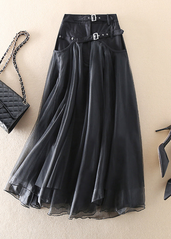 French Grey fashion Patchwork Tulle Skirts Spring - Skirts - DYAVOR®