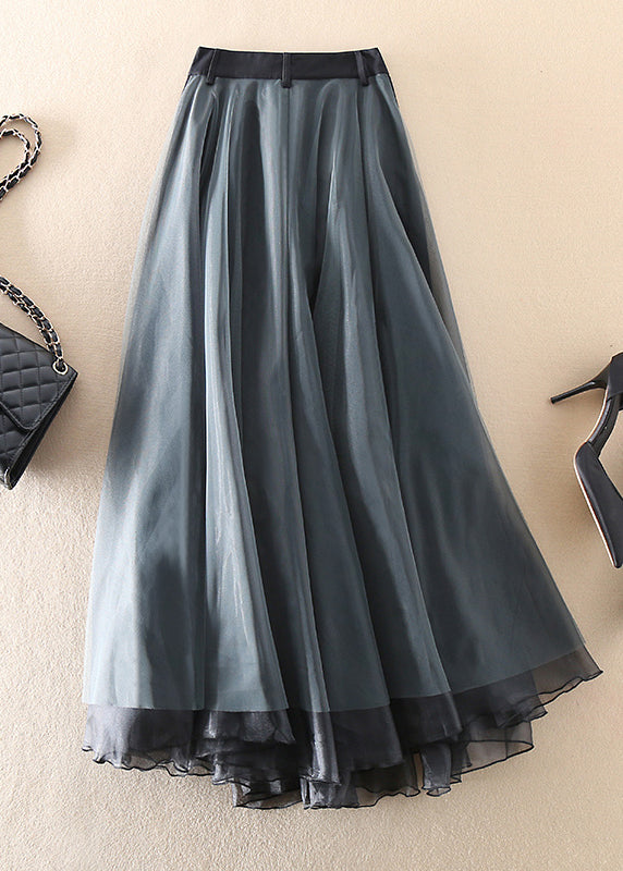 French Grey fashion Patchwork Tulle Skirts Spring - Skirts - DYAVOR®