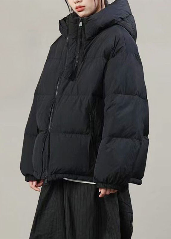 French Khaki Hooded Pockets Thick Duck Down Puffer Jacket Winter - Down Jackets - DYAVOR®