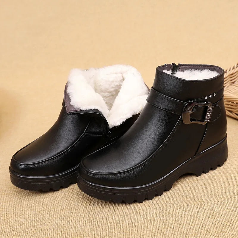 GRW Orthopedic Women Ankle Boots Arch Support Warm Waterproof Genuine Leather Fashion - - DYAVOR®