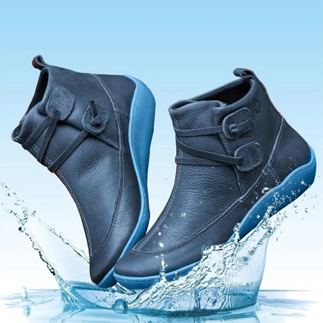 Groovywish Women Snow Ankle Boots Waterproof Leather Orthopedic Shoes - - DYAVOR®