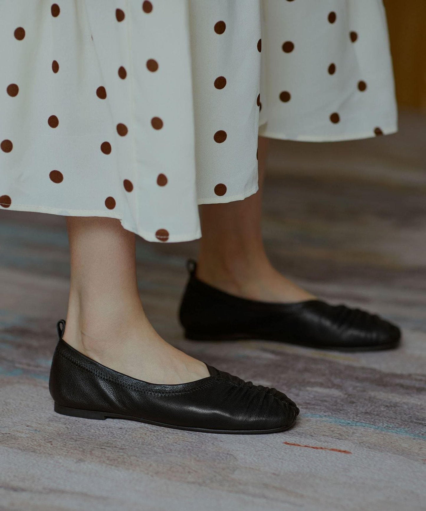 Genuine Leather Black Pointed Toe Flat Shoes For Women - Flats Shoes - DYAVOR®