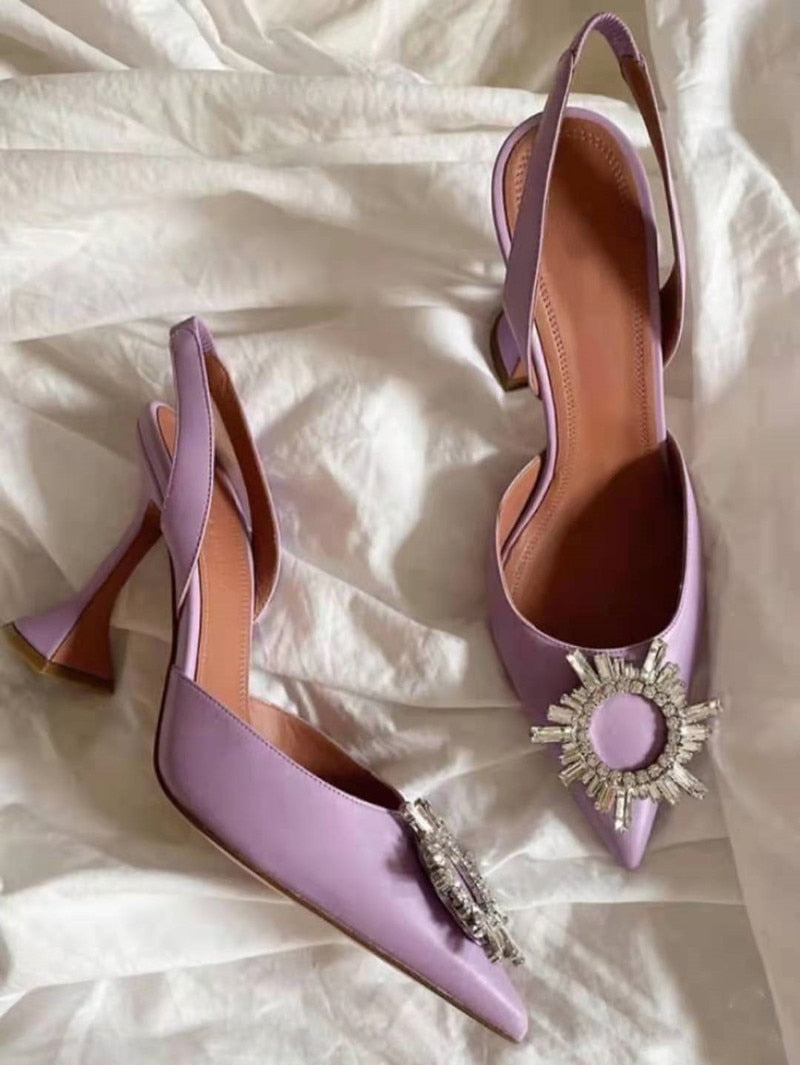 Star style Women Sandals Elegant Pointed toe Slingback - - DYAVOR®