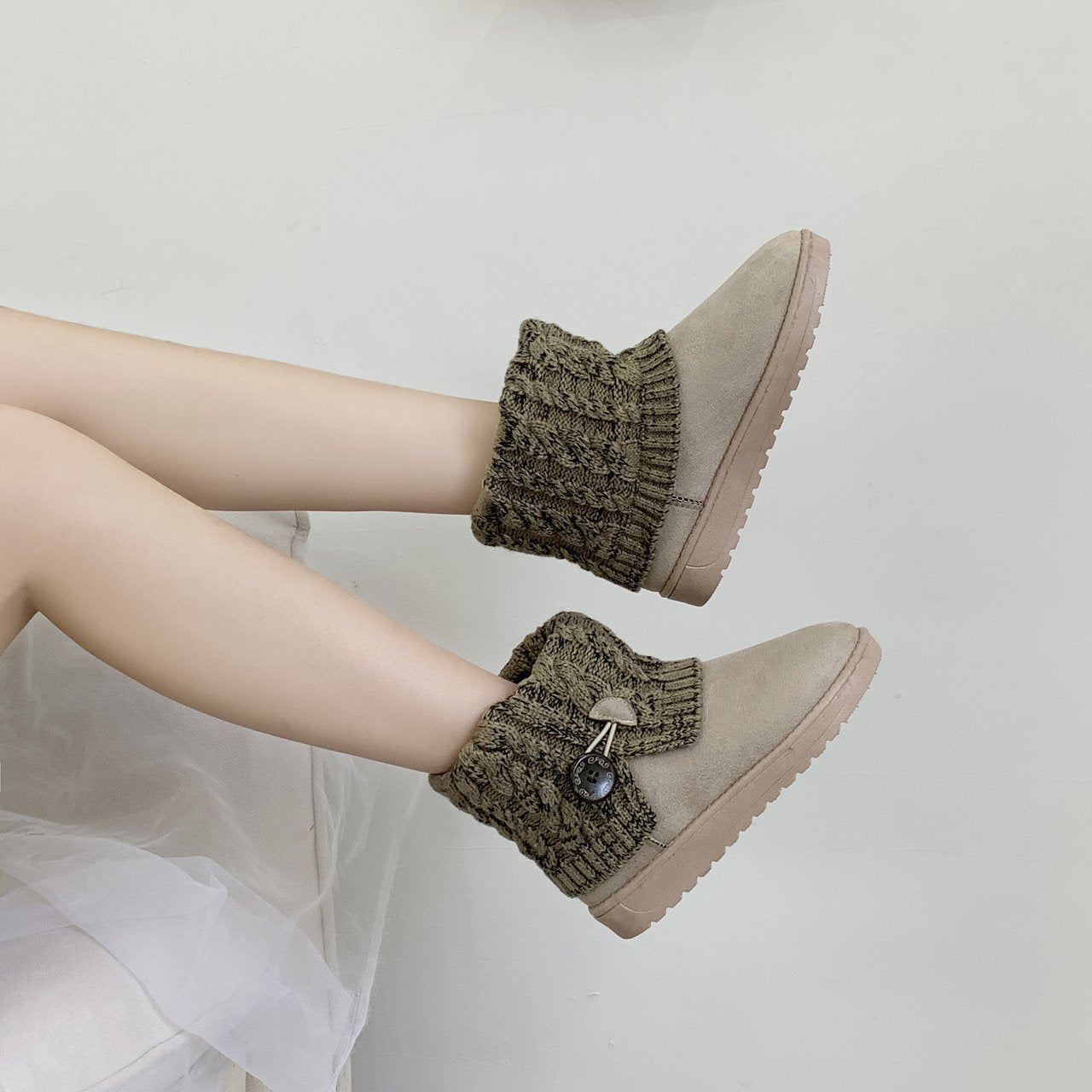 Groovywish Outdoor Orthopedic Winter Boots For Women Suede Ankle Shoes - - DYAVOR®