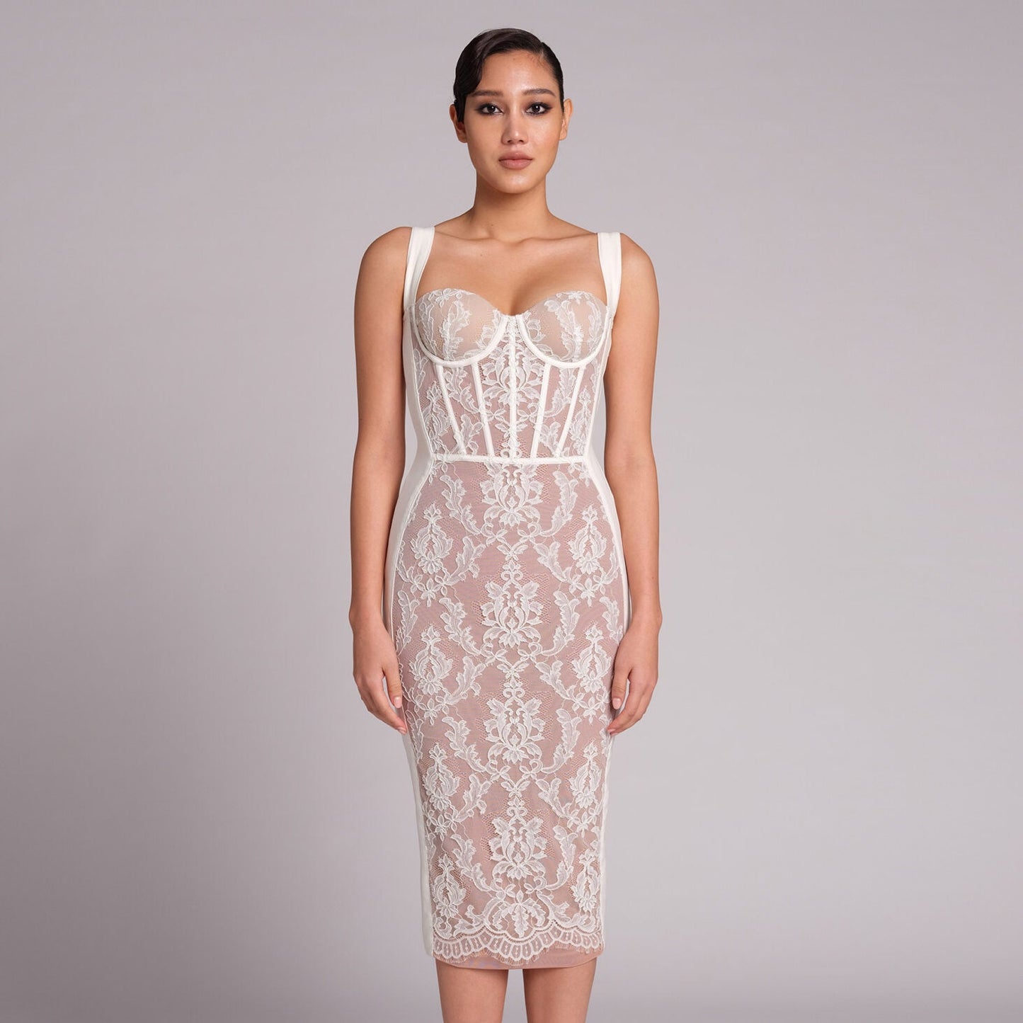 Chic Lace Bandage Bodcon Dress - Dresses - DYAVOR®