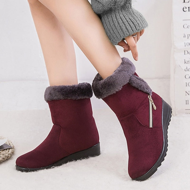 Groovywish Women Winter Boots Fur Collar Casual Orthopedic Shoes - - DYAVOR®