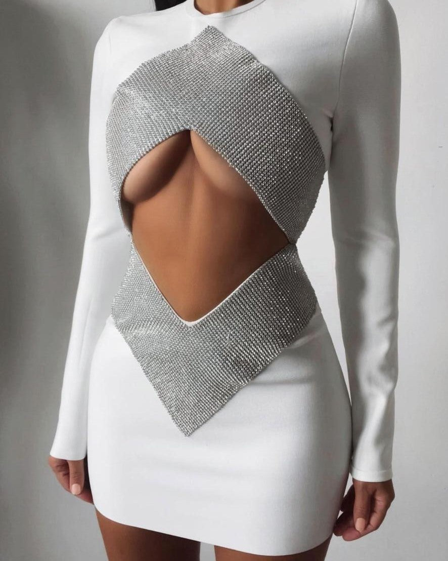 Elegant Long Sleeve Mini Dress - Dresses - DYAVOR®
