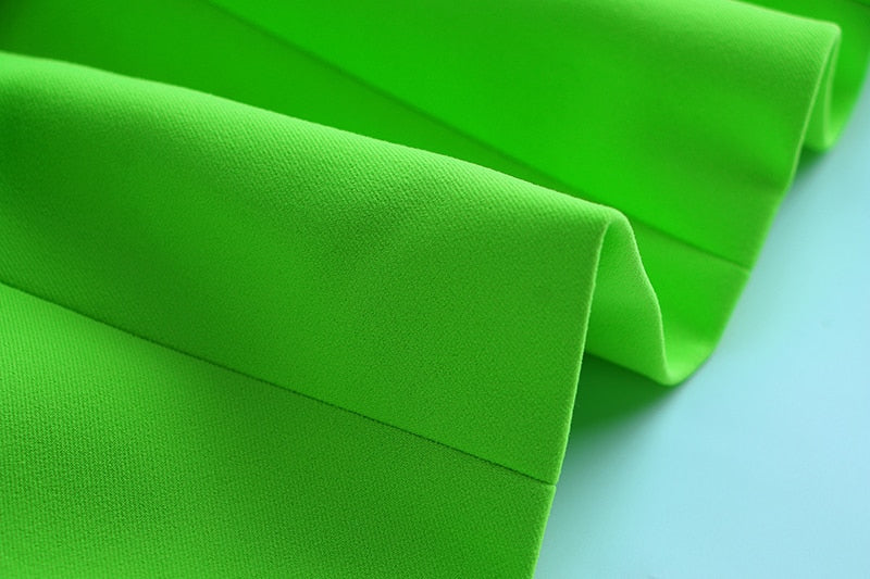 Double-breasted Lime Blazer - - DYAVOR®