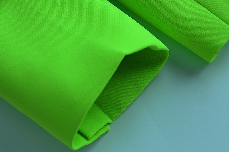 Double-breasted Lime Blazer - - DYAVOR®