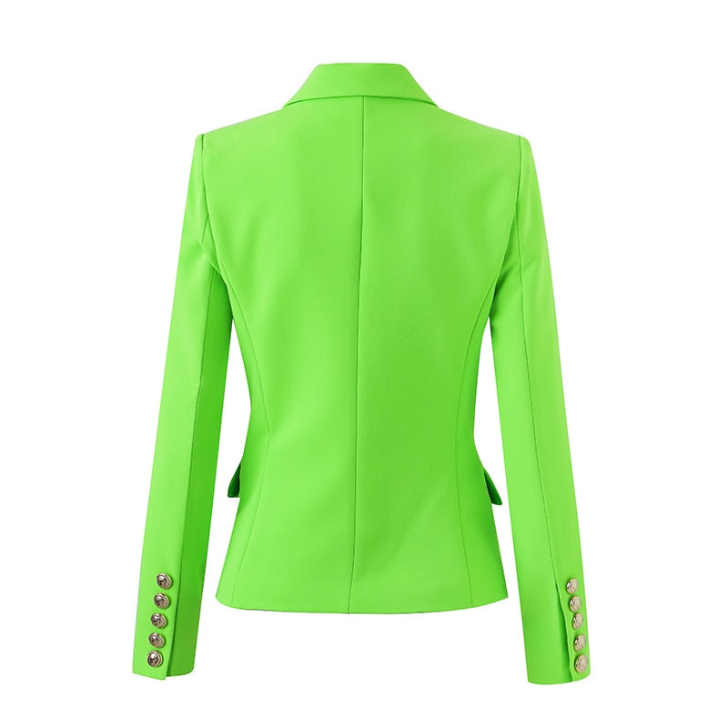 Double-breasted Lime Blazer - - DYAVOR®