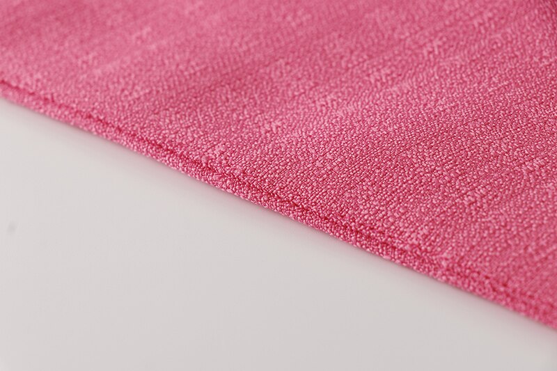 Double-breasted Textured Pink Blazer - - DYAVOR®