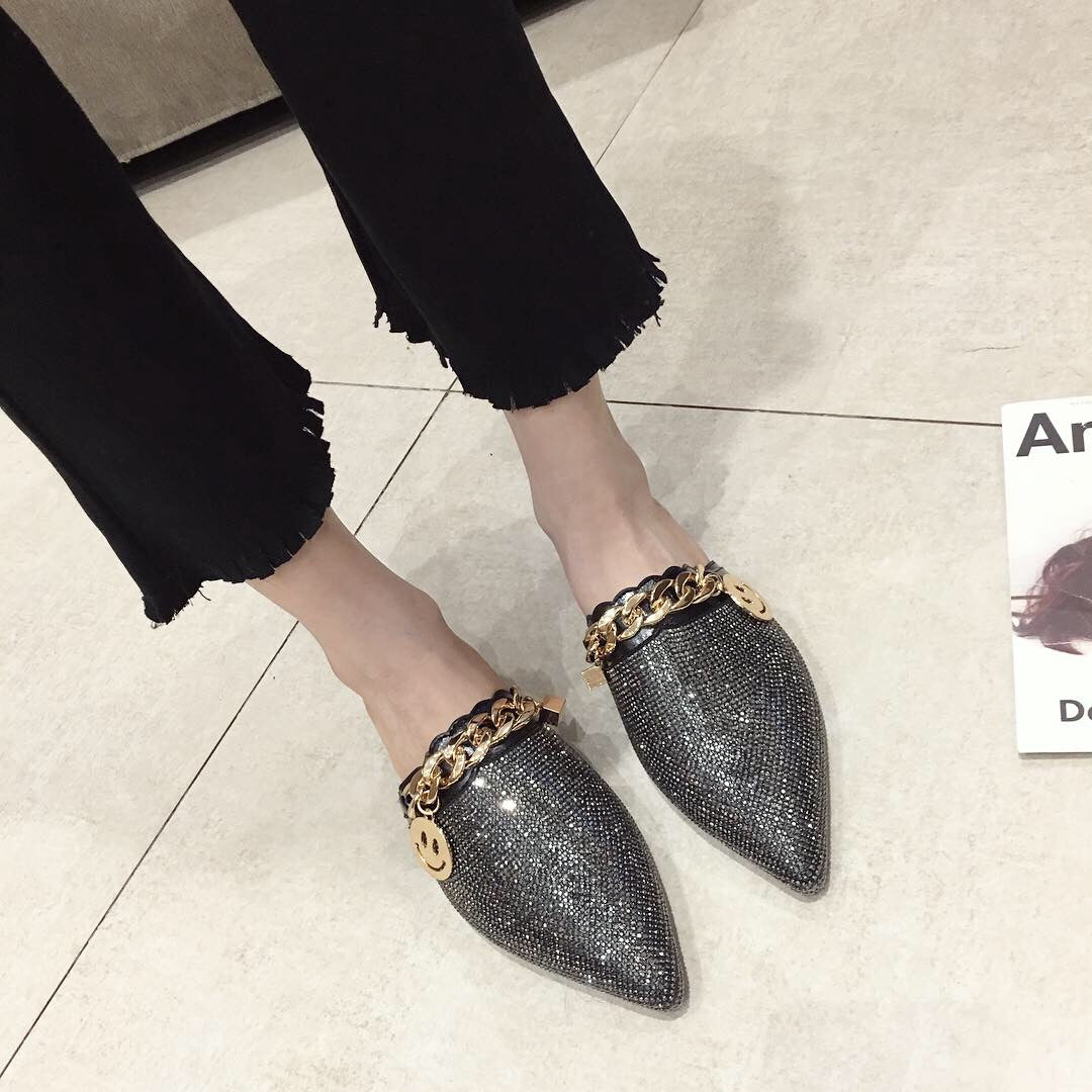 Women Mules Luxury Flats Fashion Loafers Designer Shoes - - DYAVOR®