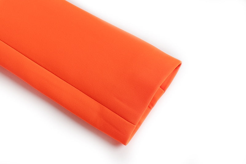 Double-breasted Orange Blazer - - DYAVOR®