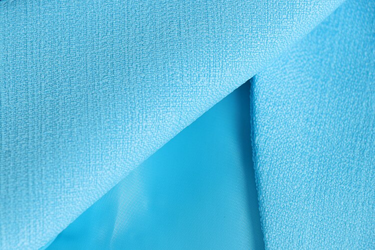 Double-breasted Sky Blue Textured Blazer - - DYAVOR®