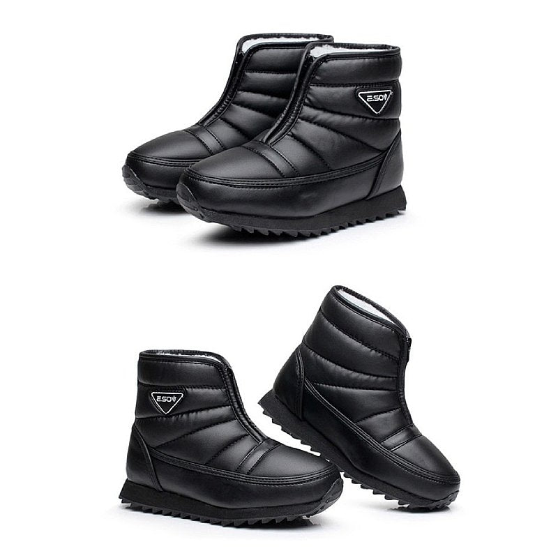 Groovywish Women Zipper Orthopedic Shoes Plush Snow Ankle Boots - - DYAVOR®
