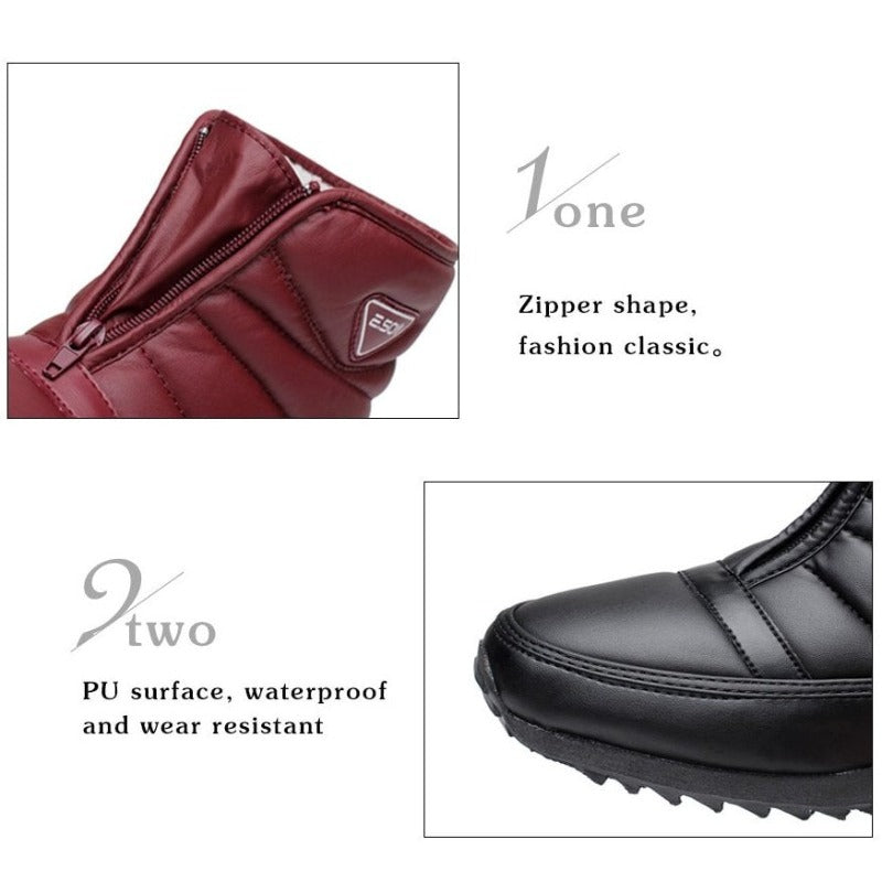 Groovywish Women Zipper Orthopedic Shoes Plush Snow Ankle Boots - - DYAVOR®