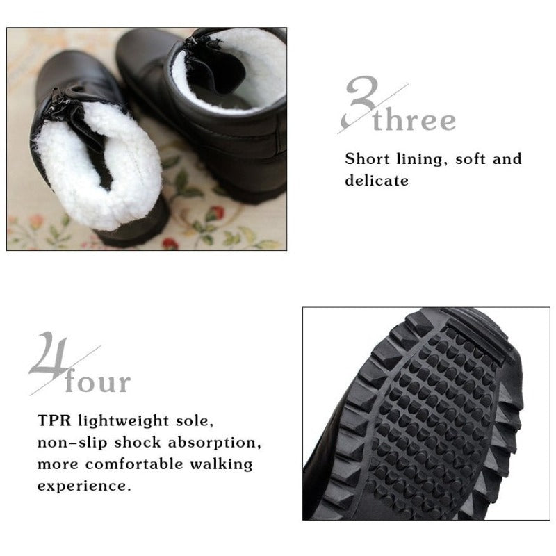 Groovywish Women Zipper Orthopedic Shoes Plush Snow Ankle Boots -  - DYAVOR®