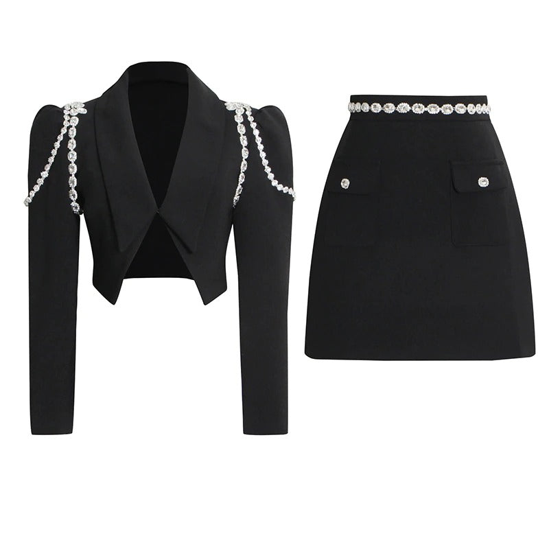 Cropped Jacket Suit - - DYAVOR®