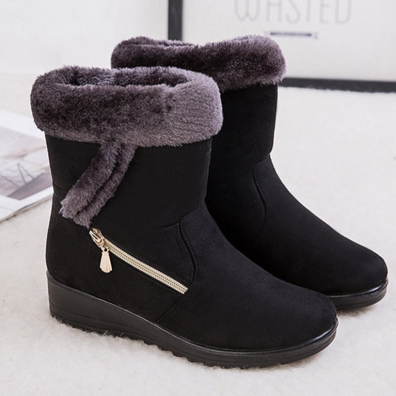 Groovywish Women Winter Boots Fur Collar Casual Orthopedic Shoes - - DYAVOR®