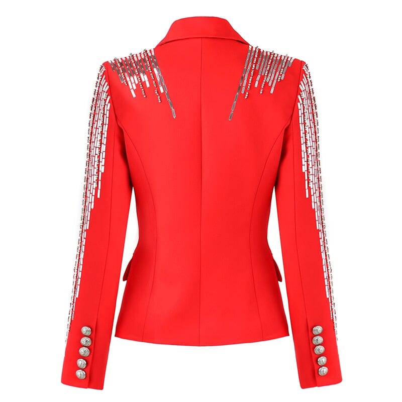 The Fireworks Long Sleeve Sequin Blazer - 0 - DYAVOR®