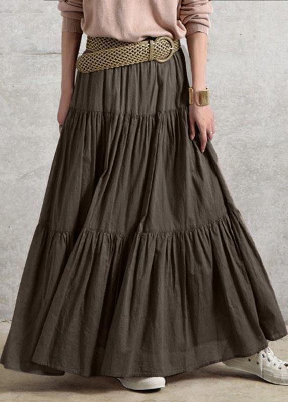 Handmade Casual Retro Patchwork Ruffled Skirt - Skirts - DYAVOR®