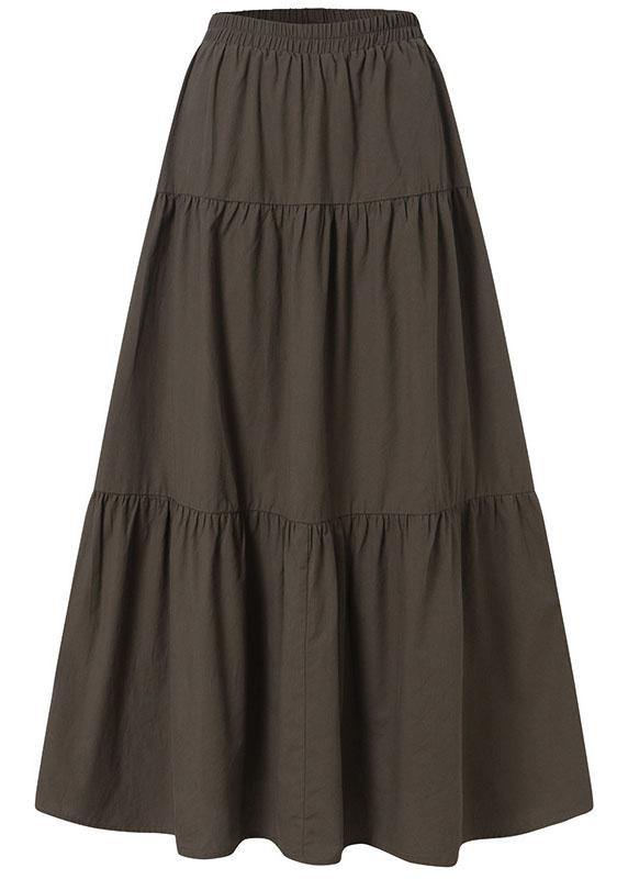 Handmade Casual Retro Patchwork Ruffled Skirt - Skirts - DYAVOR®