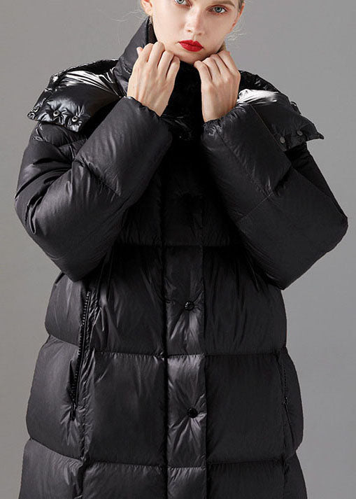 Handmade Khaki Button Pockets fashion Winter Duck Down coat - Down Jackets - DYAVOR®