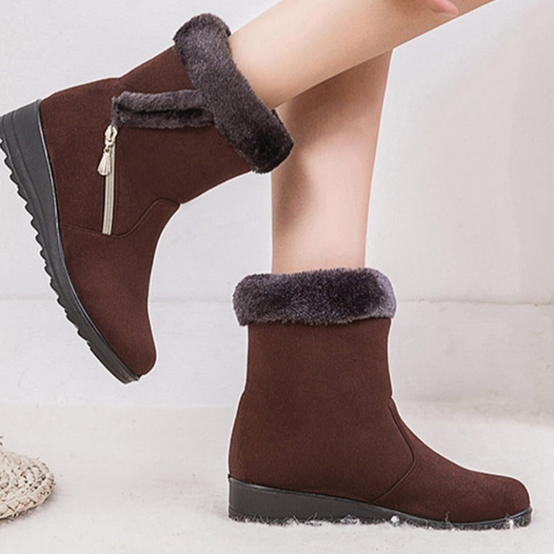Groovywish Women Winter Boots Fur Collar Casual Orthopedic Shoes - - DYAVOR®