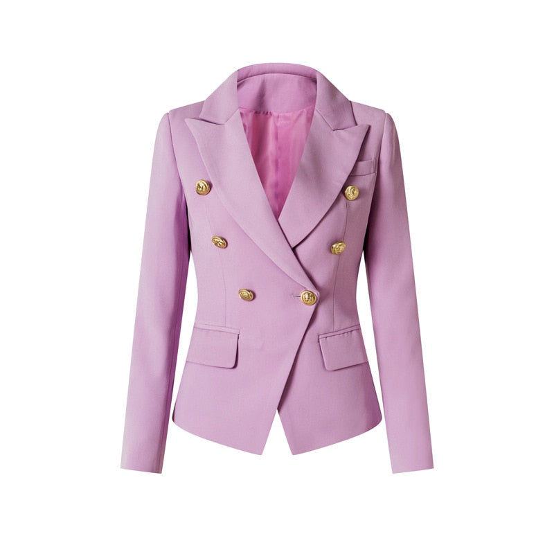 Double-breasted Lavender Blazer - - DYAVOR®