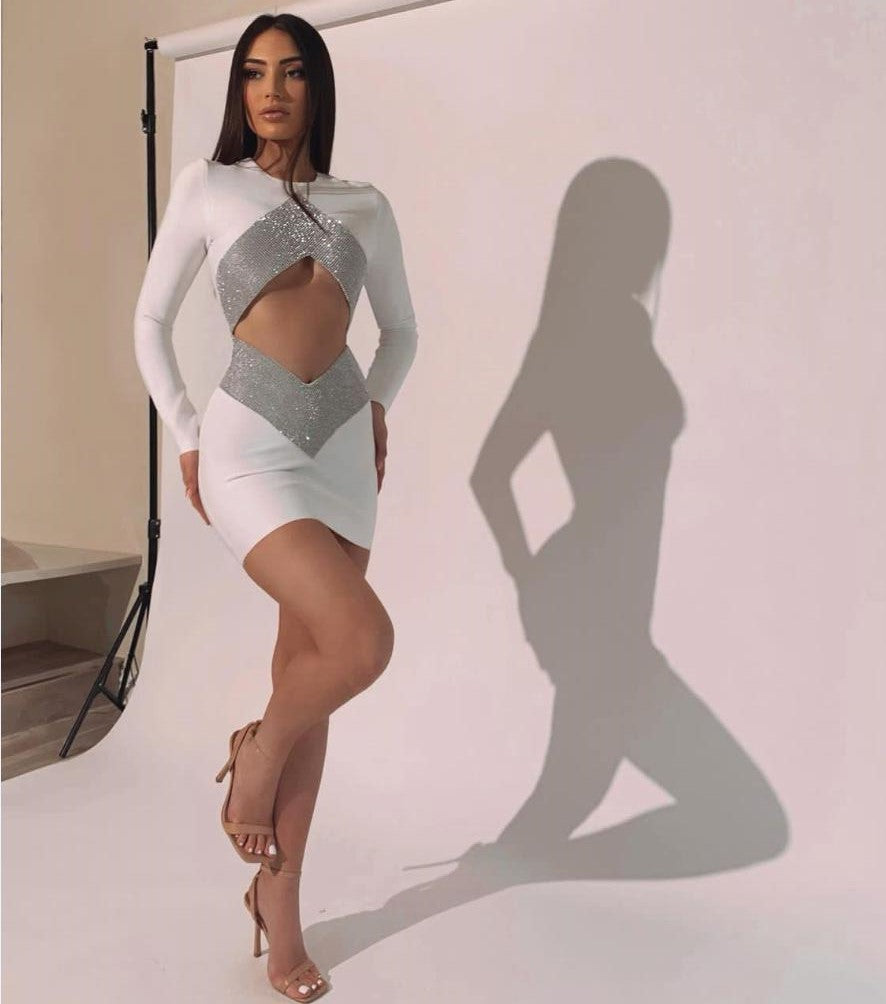 Elegant Long Sleeve Mini Dress - Dresses - DYAVOR®