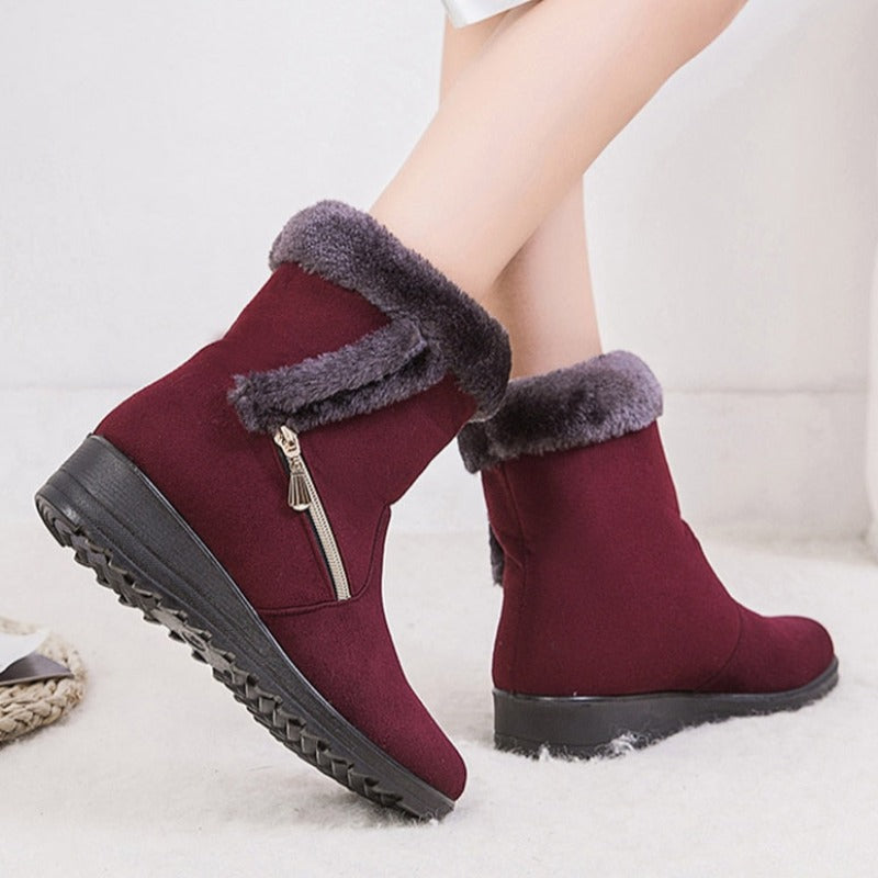 Groovywish Women Winter Boots Fur Collar Casual Orthopedic Shoes - - DYAVOR®